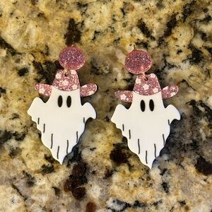 Western Pink Ghost Earrings